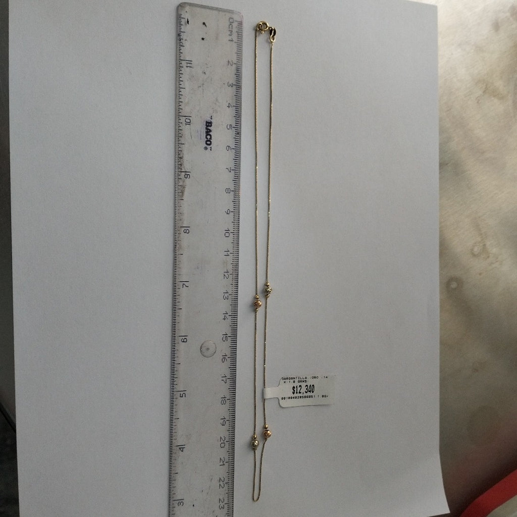 GARGANTILLA ORO 14 K 1.8 GRMS (SEMINUEVO)