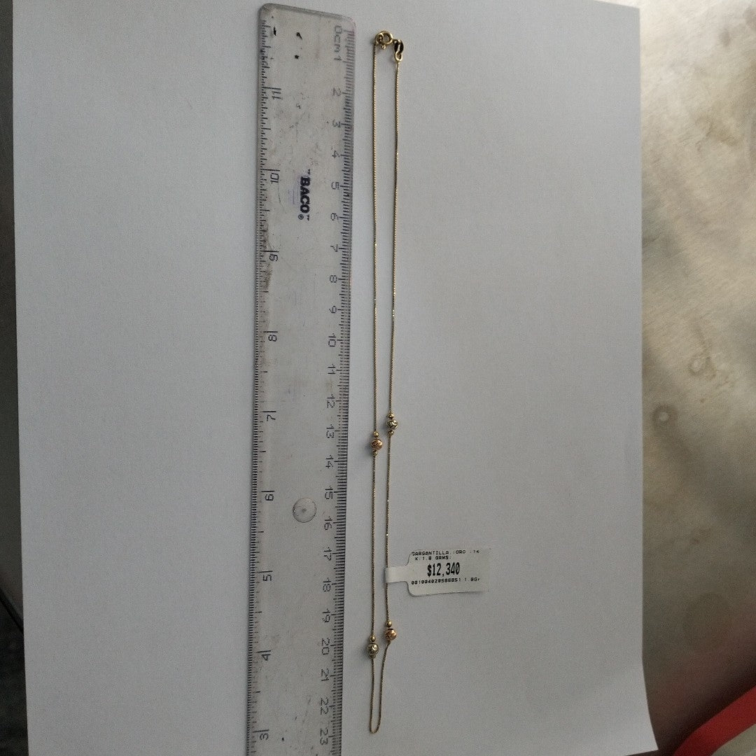 GARGANTILLA ORO 14 K 1.8 GRMS (SEMINUEVO)
