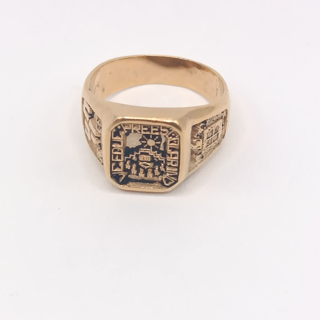 ANILLO DE GRADUACIÓN ORO 10 K 4,90 GRMS (SEMINUEVO)