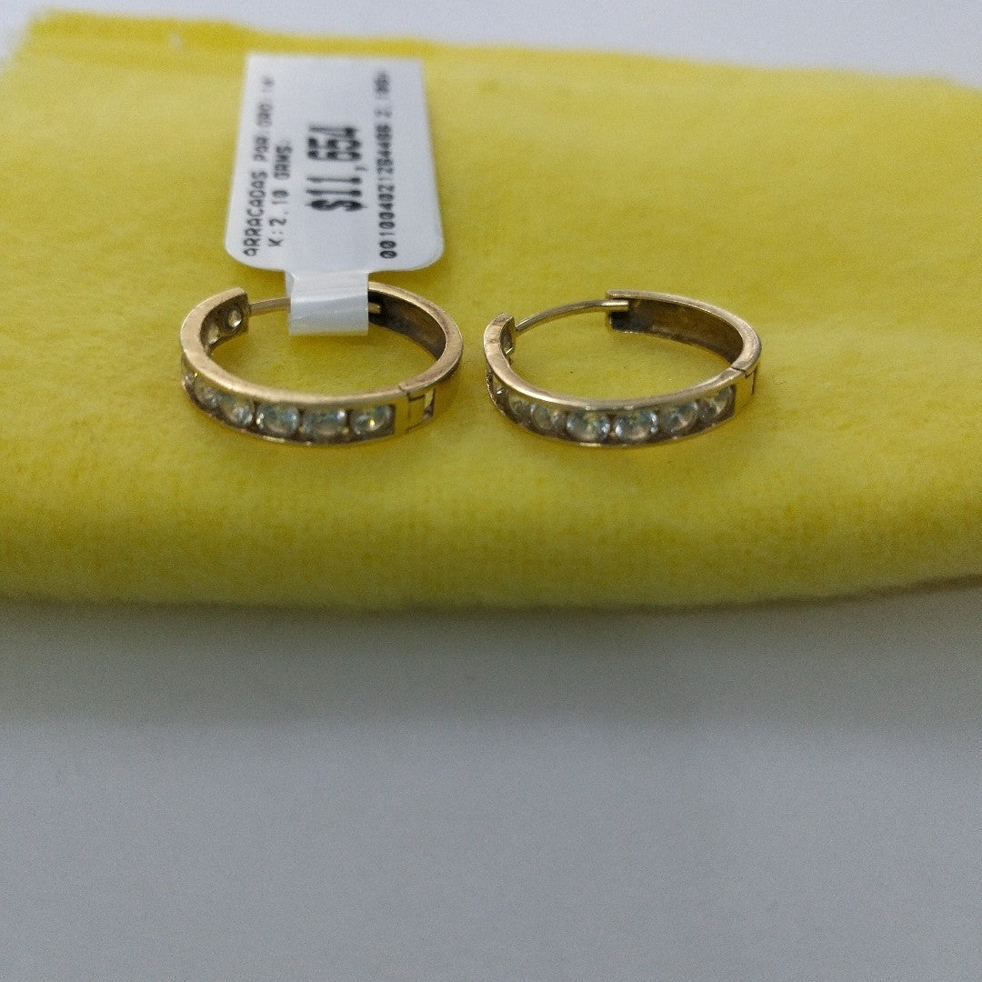 ARRACADAS PAR ORO 14 K 2,10 GRMS (SEMINUEVO)