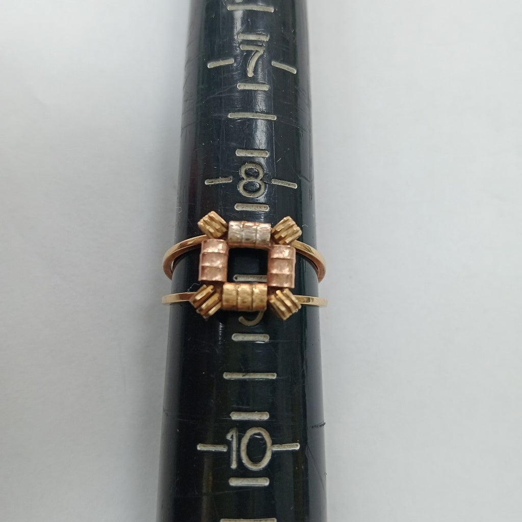 ANILLO ORO COMBINADO 14 K 3,10 GRMS (SEMINUEVO)
