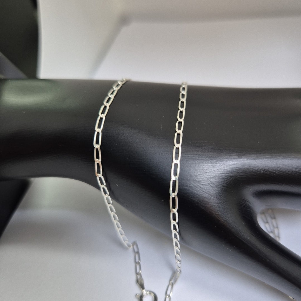 CADENA TEJIDO ESLABONES PLATA .925 60 CM 3 GR (NUEVO)