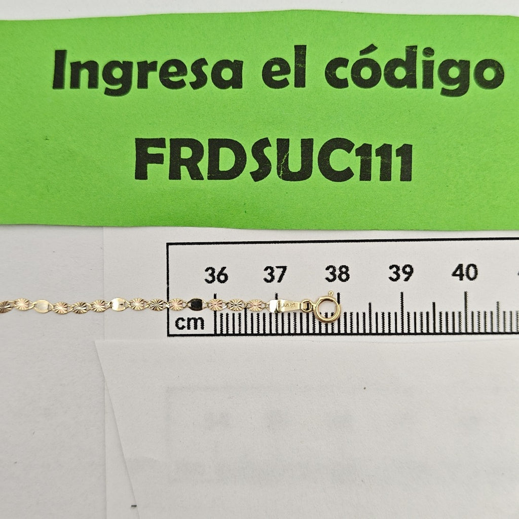 CADENA ORO COMBINADO 14 K 1,20 GRMS (SEMINUEVO)