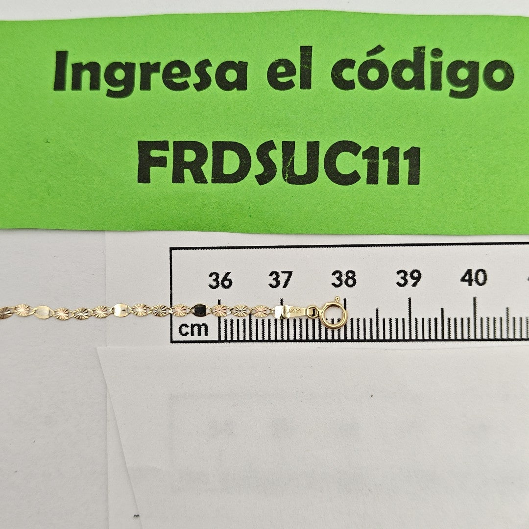 CADENA ORO COMBINADO 14 K 1,20 GRMS (SEMINUEVO)