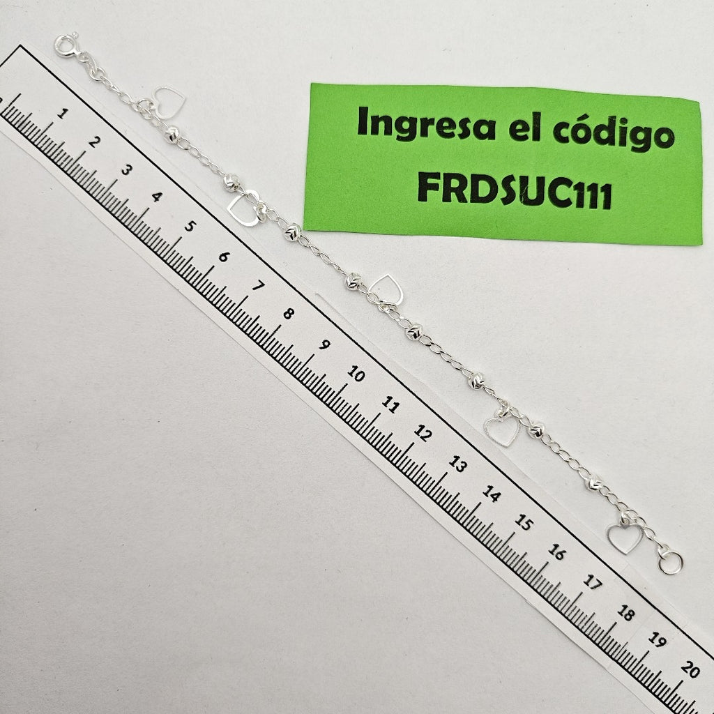 PULSERA TEJIDO ESPECIAL PLATA .925 18 CM 2.6 GR (NUEVO)