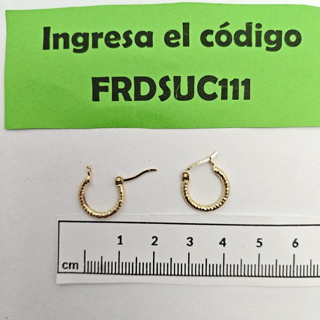 ARRACADAS PAR ORO 14 K 1,40 GRMS (SEMINUEVO)