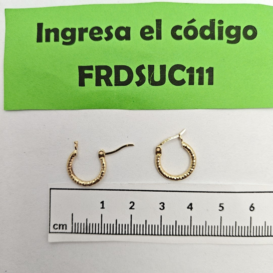 ARRACADAS PAR ORO 14 K 1,40 GRMS (SEMINUEVO)