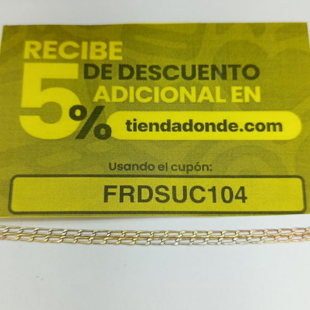 CADENA ORO, ORO COMBINADO 14 K 5.6 GRMS (SEMINUEVO)