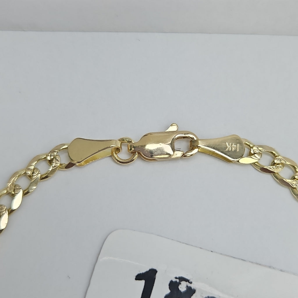 PULSERAS BARBADA ORO 14K 18 CM 4.6 GR (NUEVO)
