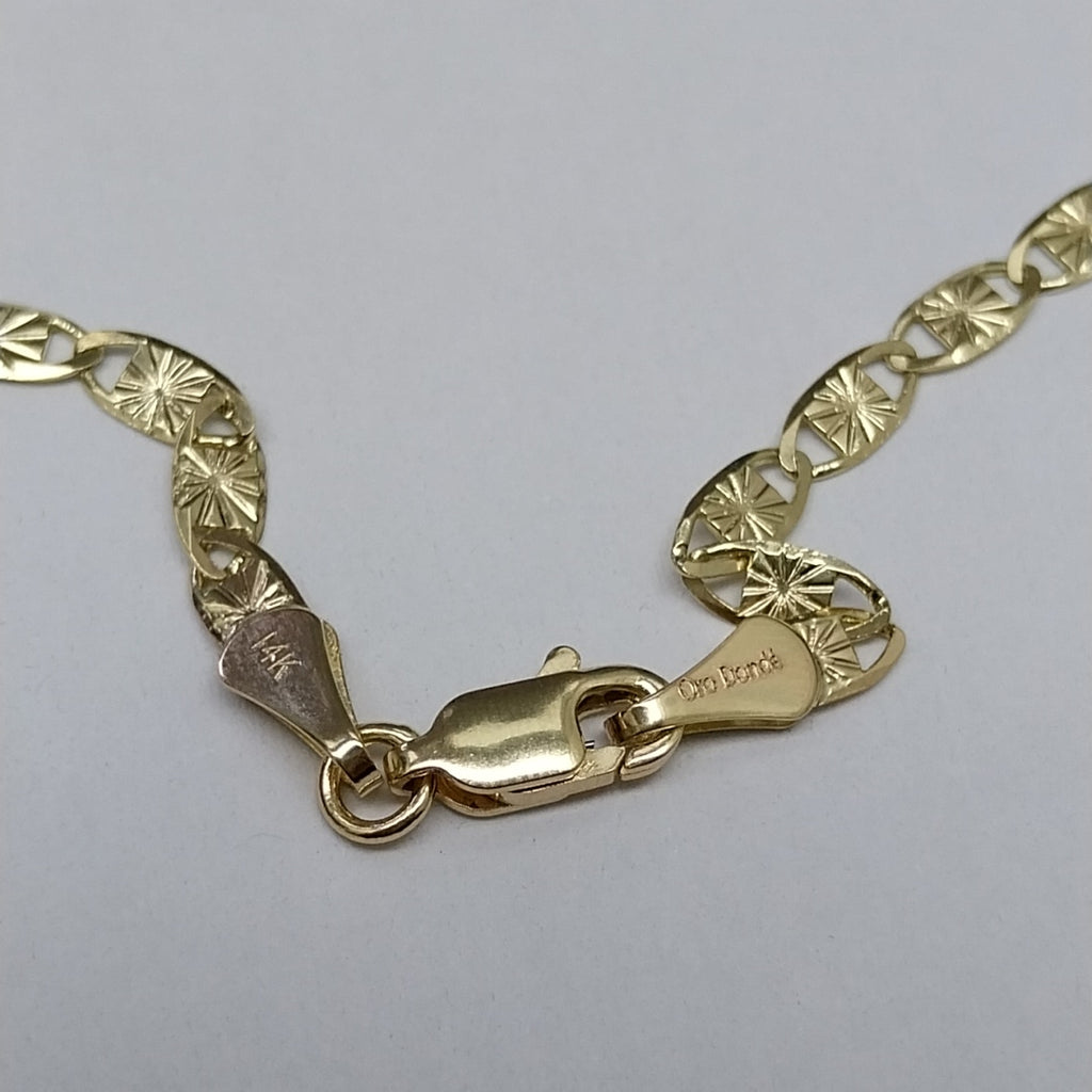 CADENAS TEJIDO GUCHI ORO 14K 55 CM 7.2 GR (NUEVO)