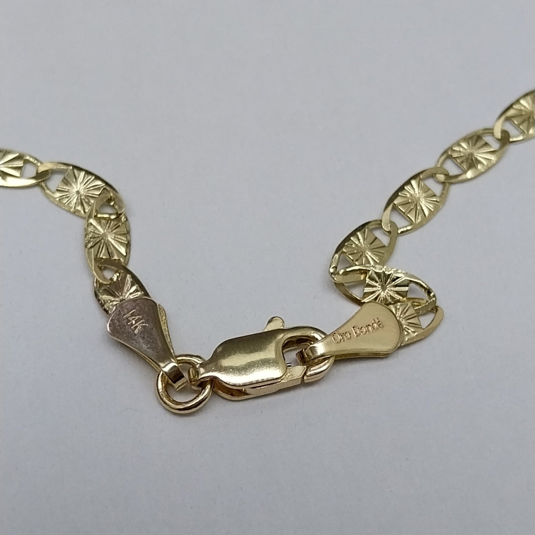 CADENAS TEJIDO GUCHI ORO 14K 55 CM 7.2 GR (NUEVO)