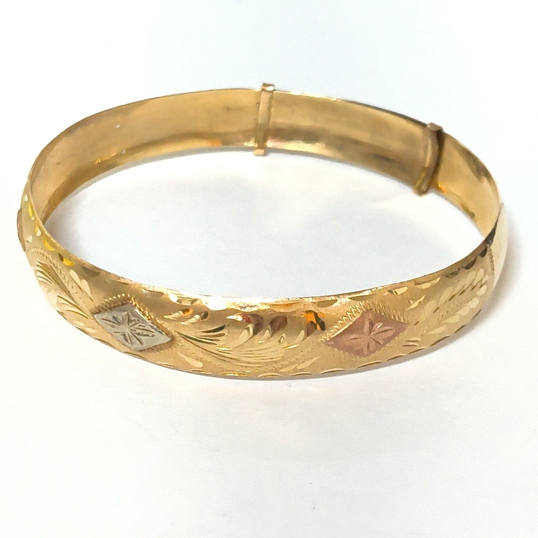 PULSERA RIGIDA ORO 10 K 9,00 GRMS (SEMINUEVO)