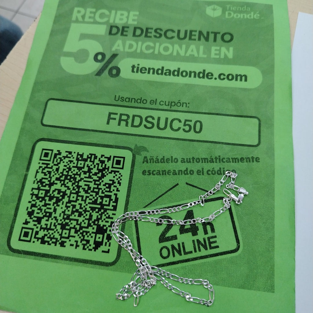 CADENA TEJIDO 3X1 PLATA .925 55 CM 7.7 GR (NUEVO)