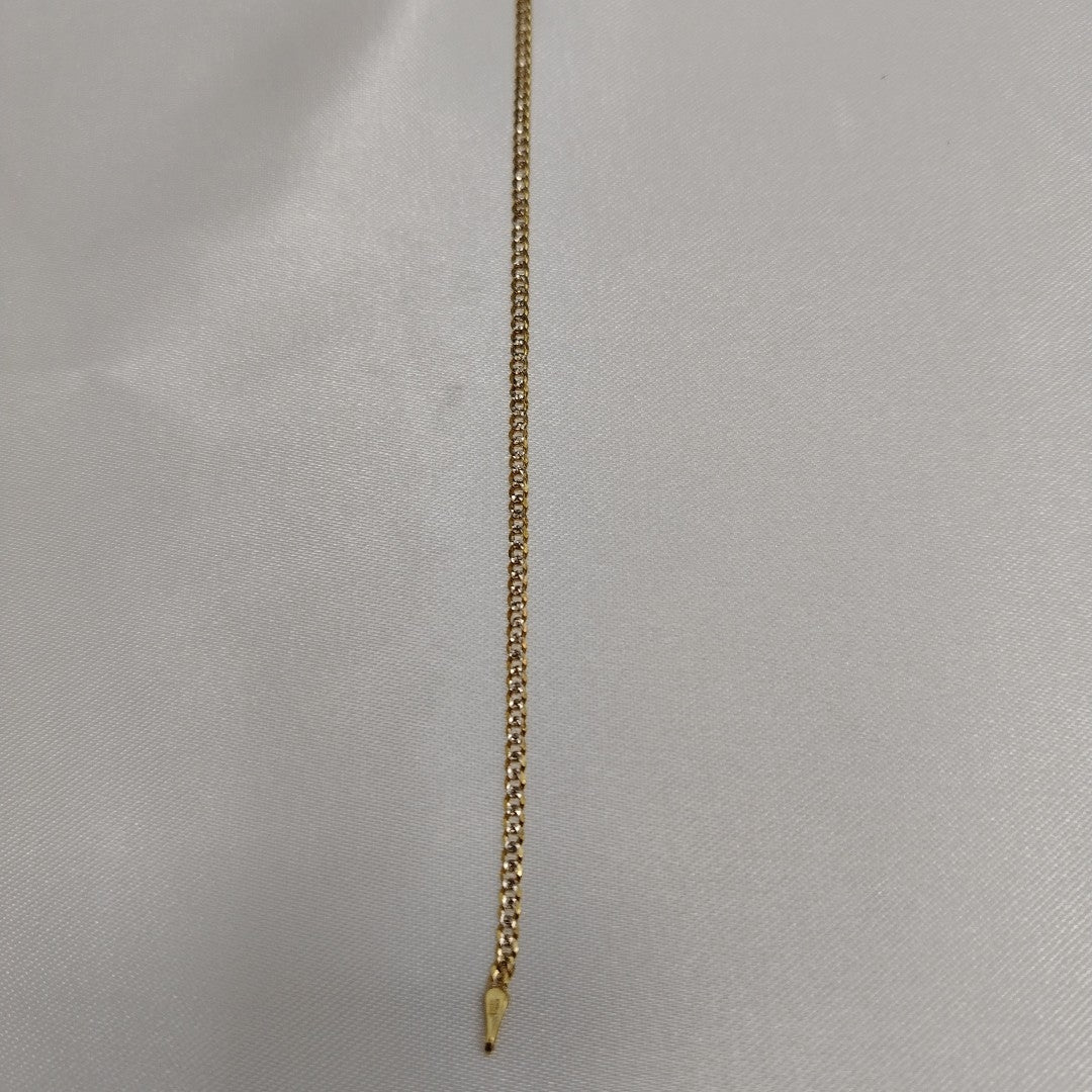 PULSERAS BARBADA DIAMANTADA ORO 14K 18 CM 2.4 GR (NUEVO)