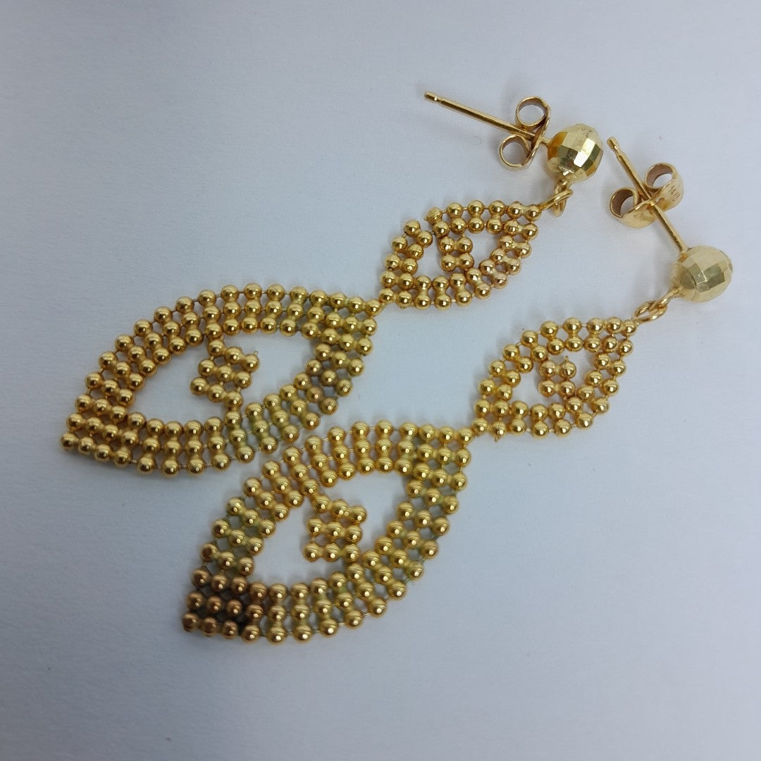ARETES PAR ORO 14 K 6.3 GRMS (SEMINUEVO)