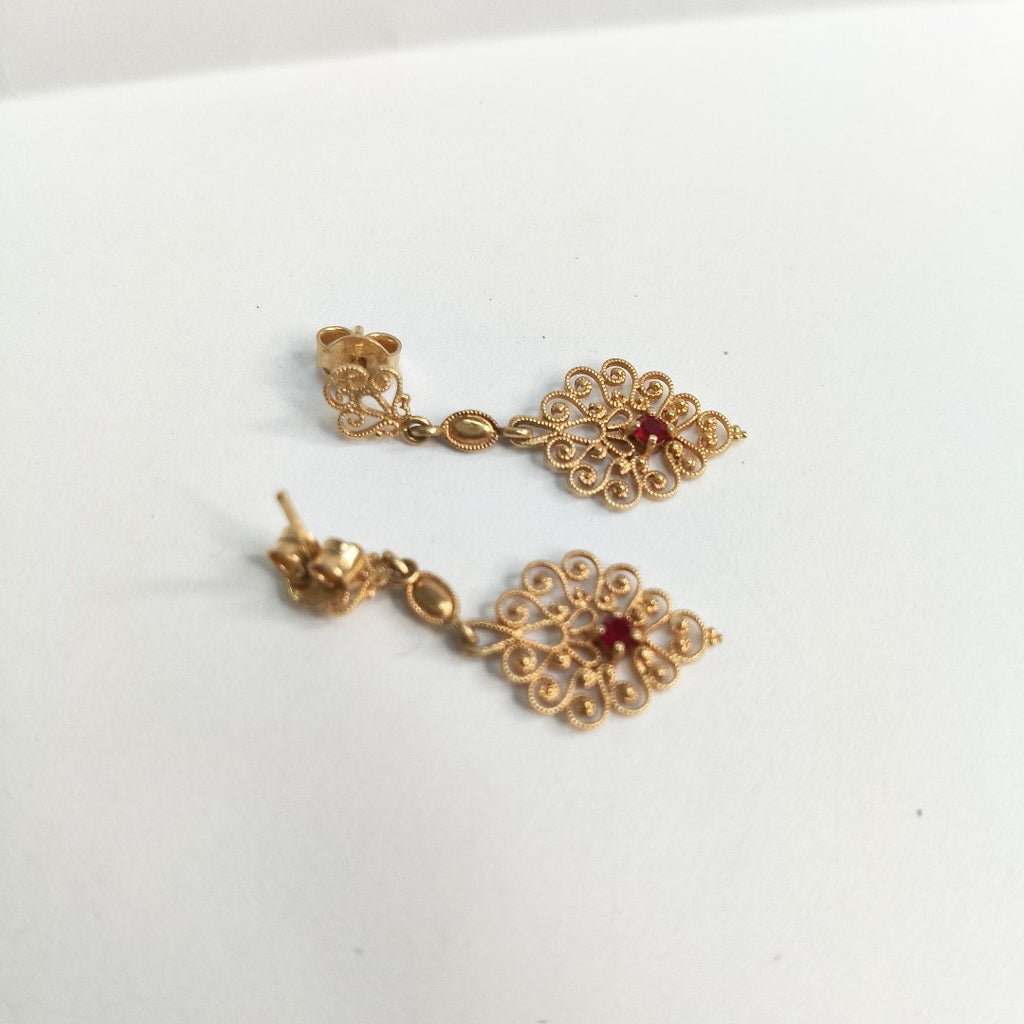 BROQUELES PAR ORO 14 K 2.9 GRMS (SEMINUEVO)