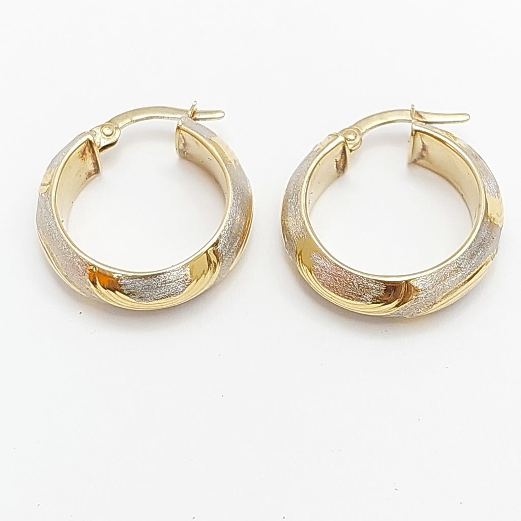 ARRACADAS PAR ORO, RODIADO 14 K 4.4 GRMS (SEMINUEVO)
