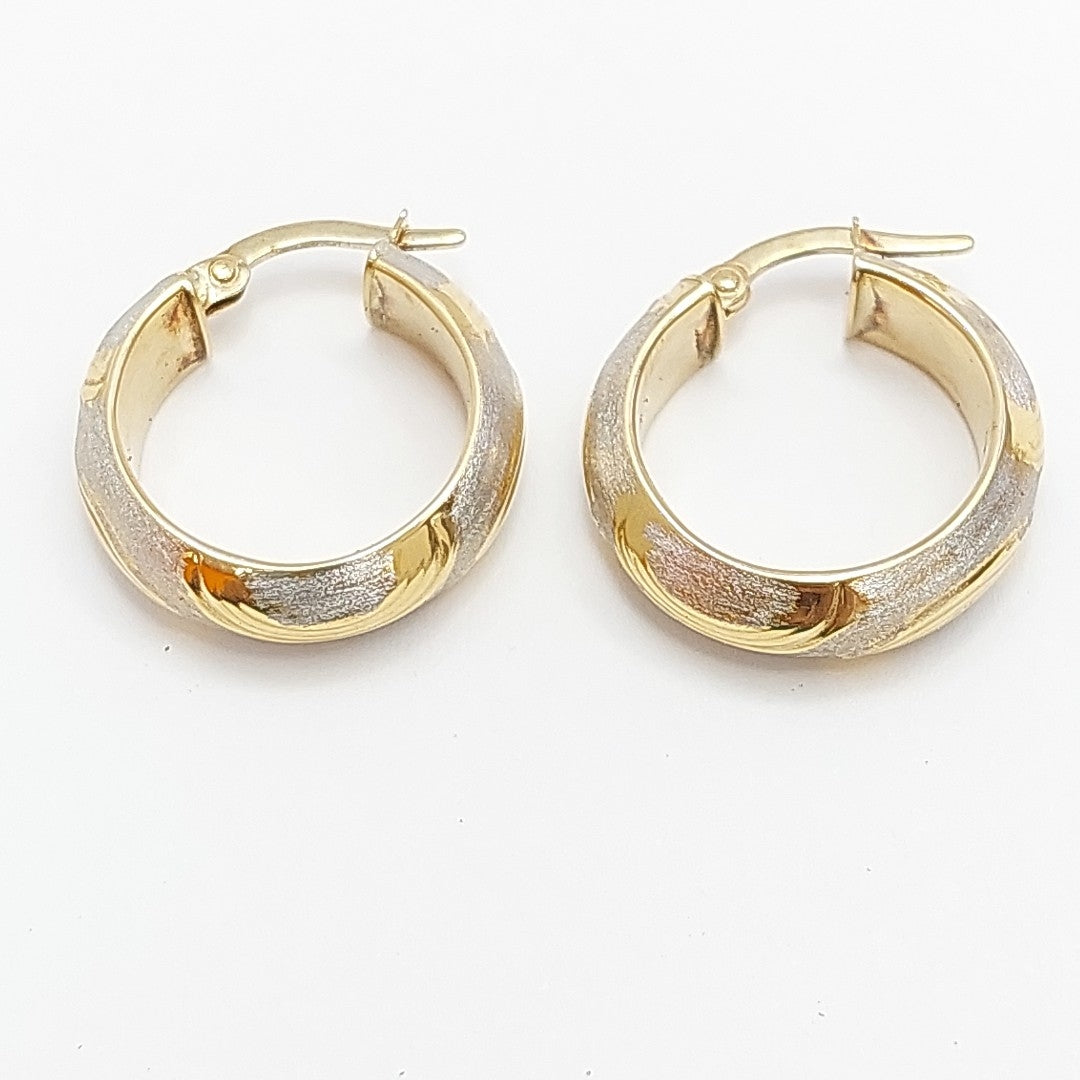 ARRACADAS PAR ORO, RODIADO 14 K 4.4 GRMS (SEMINUEVO)