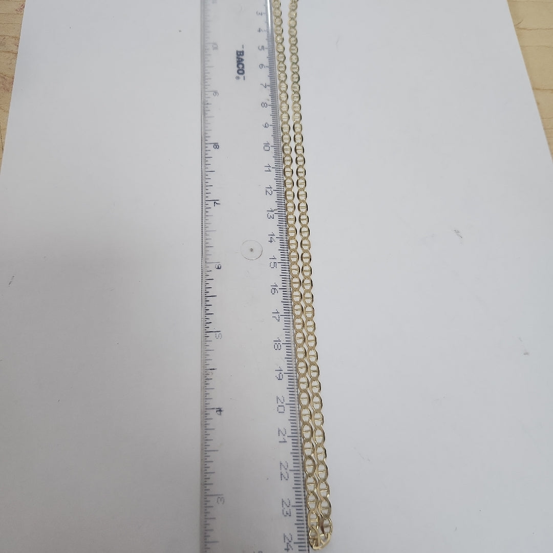CADENAS TEJIDO MARINERA ORO 14K 50 CM 7.2 GR (NUEVO)