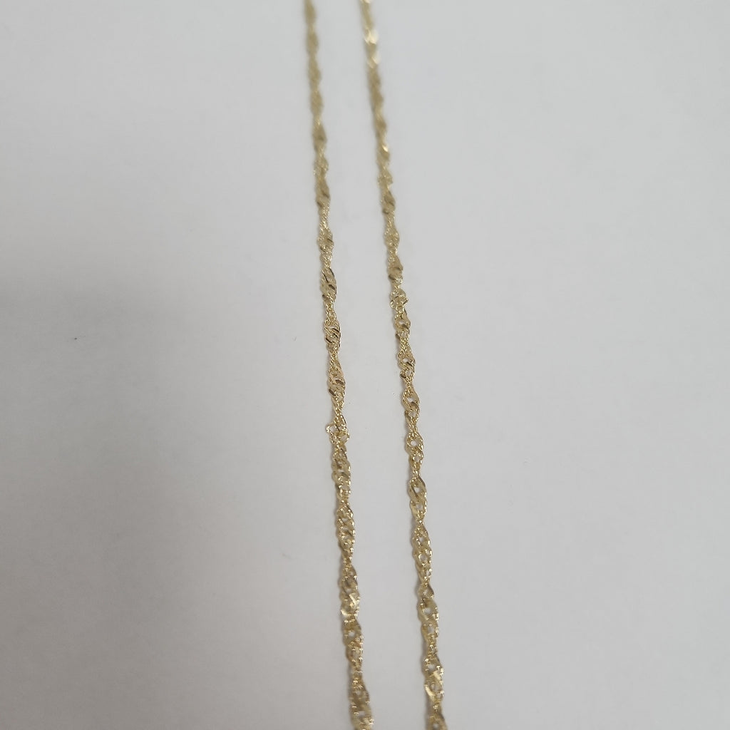 CADENAS TEJIDO MEDIO TZL ORO 14K 55 CM 3.1 GR (NUEVO)
