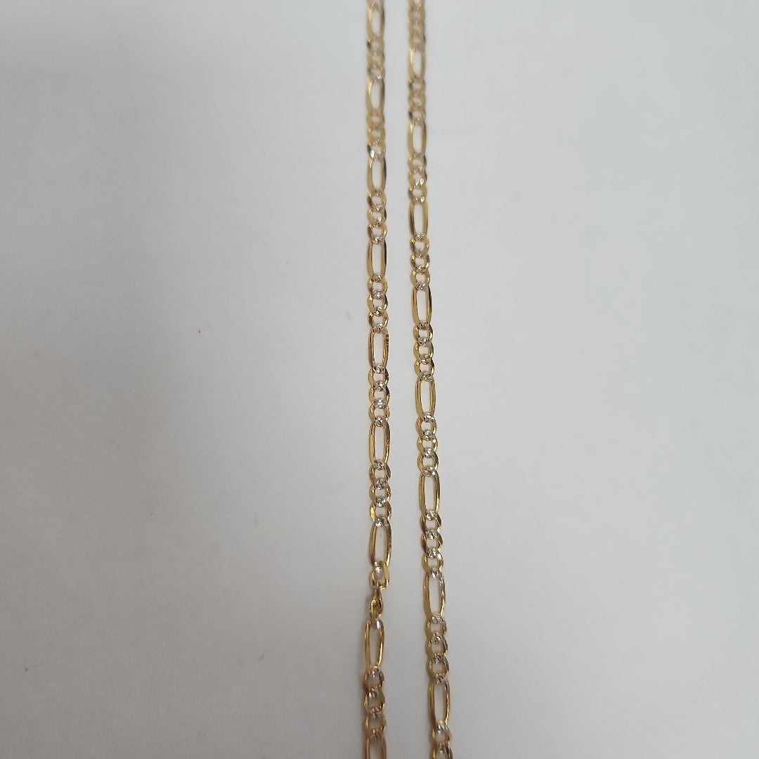 CADENAS TEJIDO 3X1 DIAMANTADA ORO 14K 55 CM 4.5 GR (NUEVO)