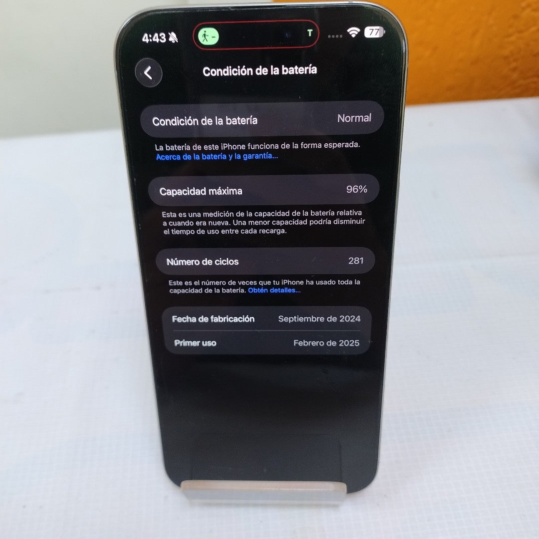 CELULAR APPLE IPHONE 16 PRO MAX A3295 (2024) 256 GB 8 GB RAM (SEMINUEVO)