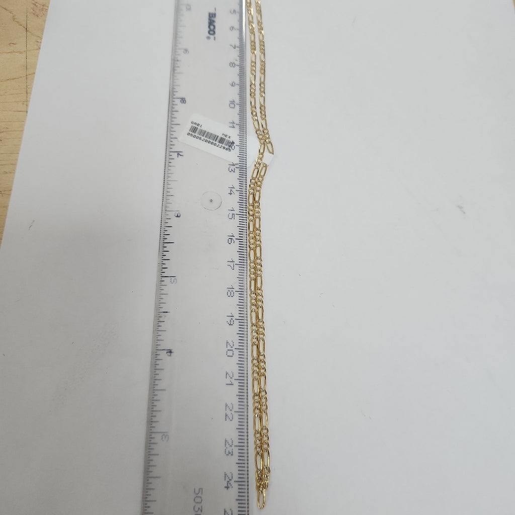 CADENAS TEJIDO 3X1 DIAMANTADA ORO 14K 55 CM 4.5 GR (NUEVO)
