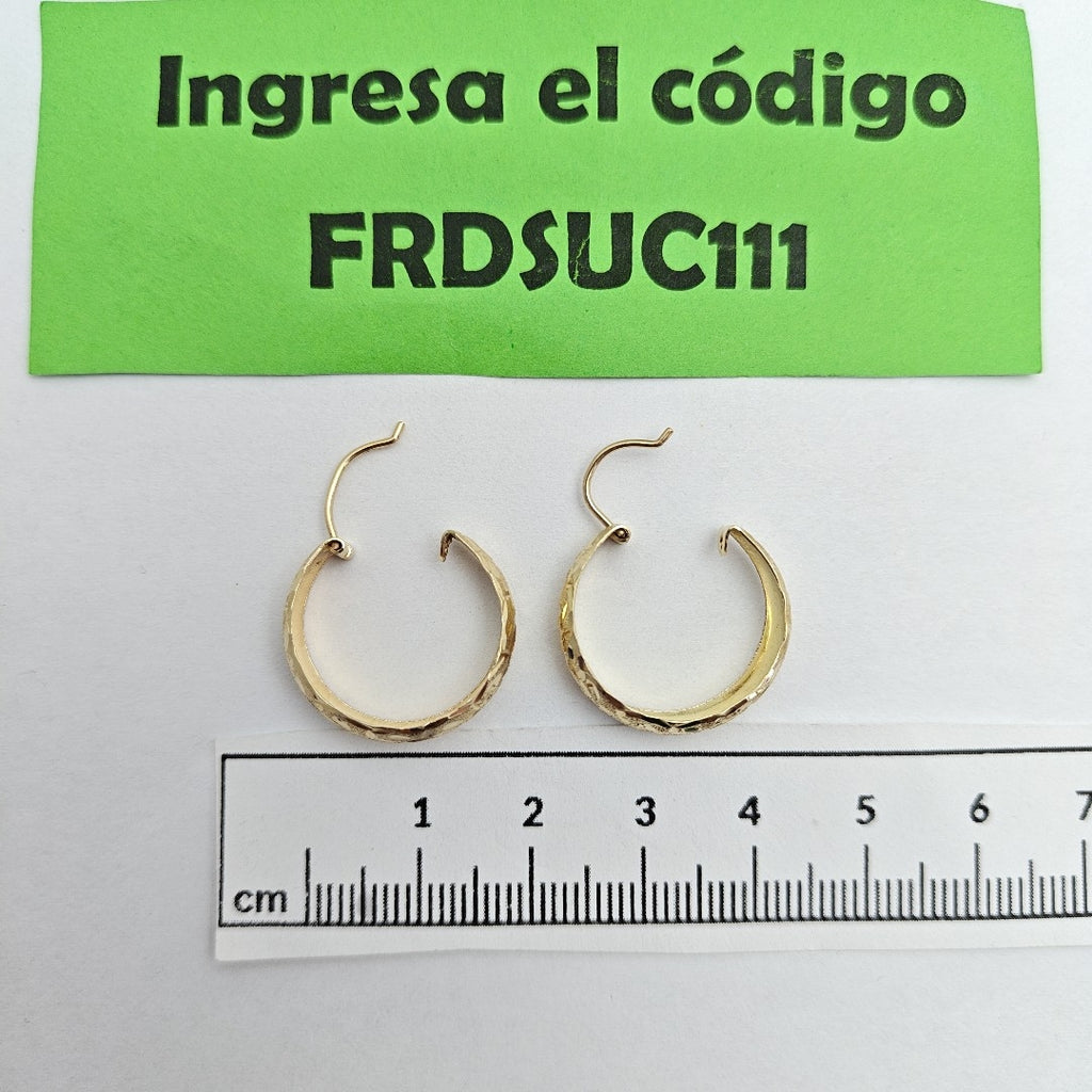 ARRACADAS PAR ORO 14 K 2.4 GRMS (SEMINUEVO)