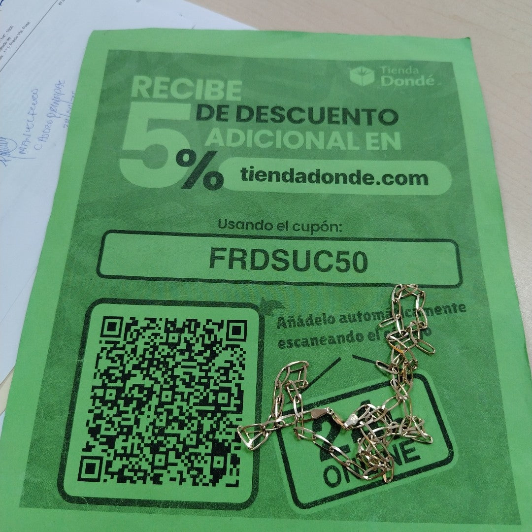 CADENA TEJIDO ESLABONES 11.1G 60 CM (NUEVO)