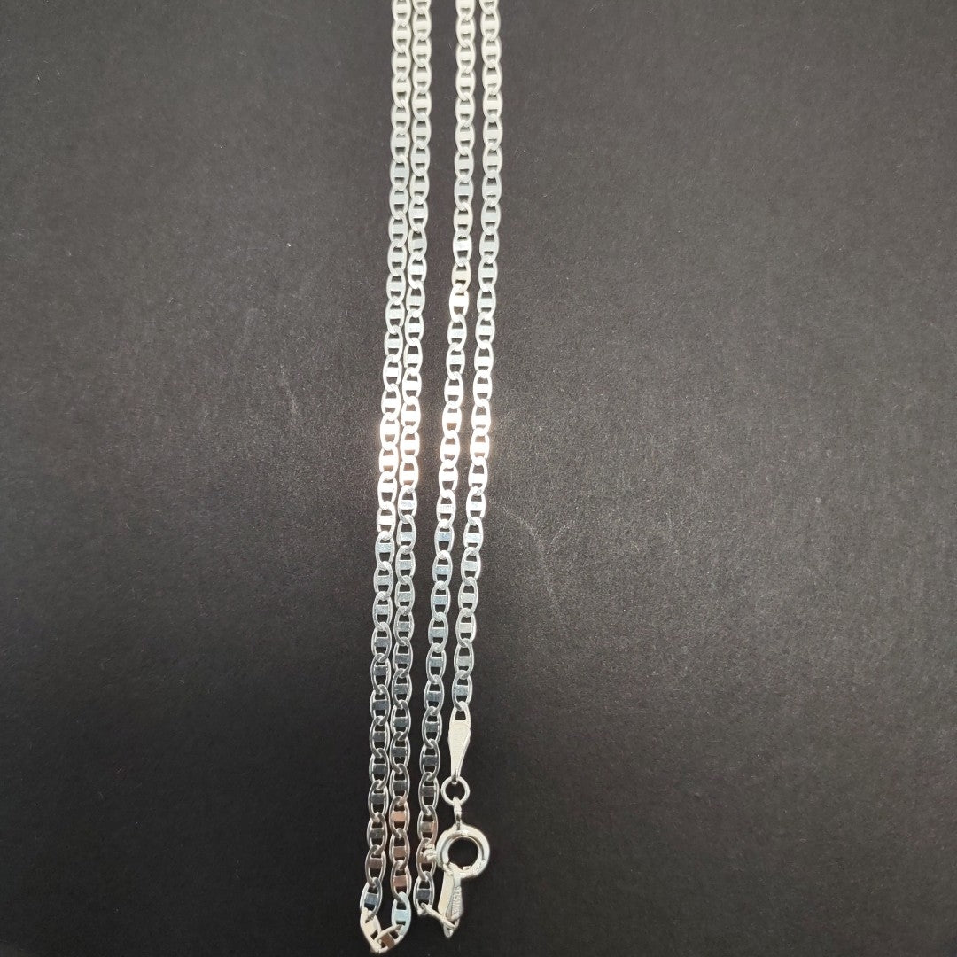 CADENA TEJIDO ESPEJO PLATA .925 55 CM 4 GR (NUEVO)