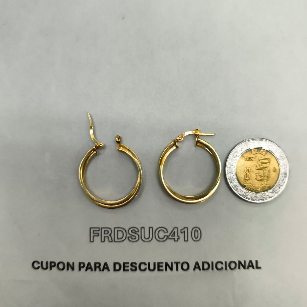 ARRACADAS PAR ORO 14 K 2 GRMS (SEMINUEVO)