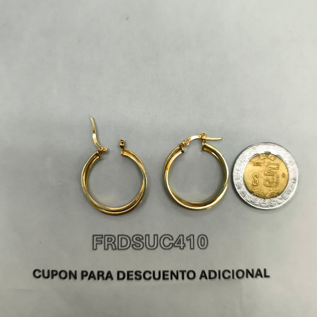 ARRACADAS PAR ORO 14 K 2 GRMS (SEMINUEVO)