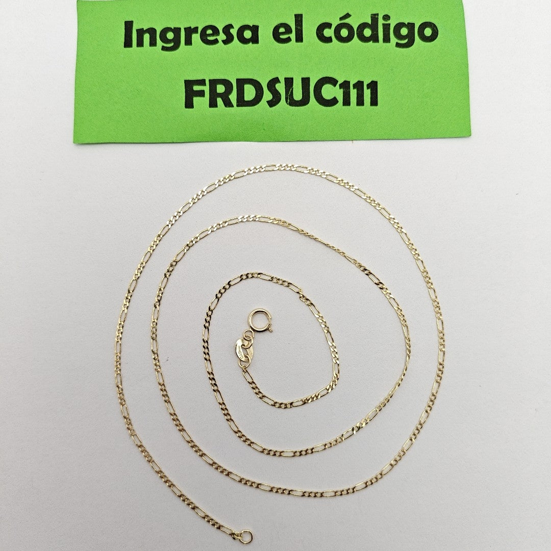 CADENAS TEJIDO 3X1 ORO 14K 55 CM 2.4 GR (NUEVO)