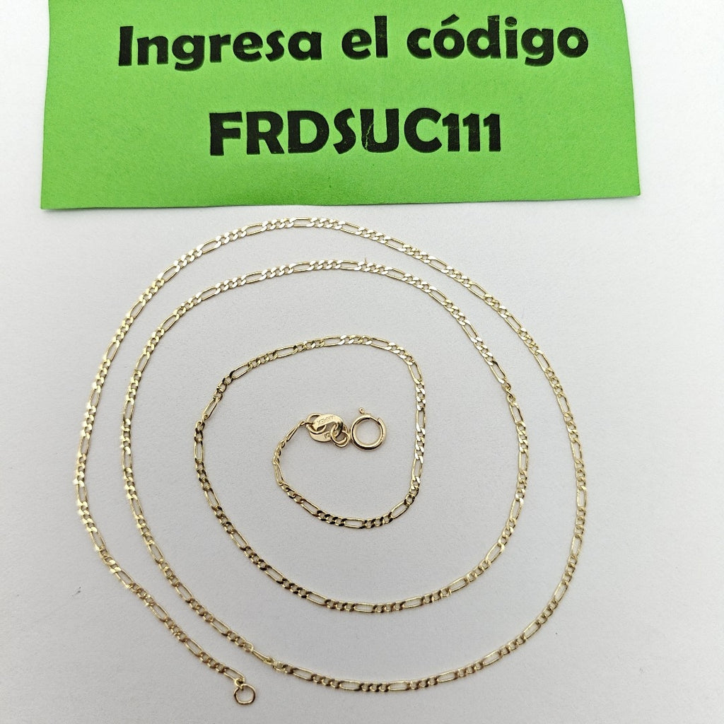 CADENAS TEJIDO 3X1 ORO 14K 55 CM 2.4 GR (NUEVO)