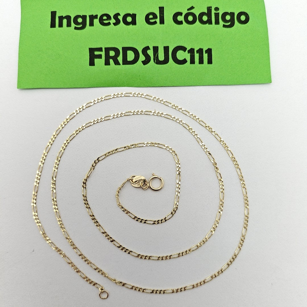 CADENAS TEJIDO 3X1 ORO 14K 55 CM 2.4 GR (NUEVO)