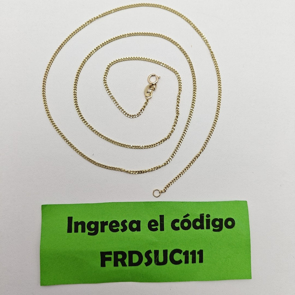 CADENAS TEJIDO BARBADA ORO 10K 55 CM 3 GR (NUEVO)