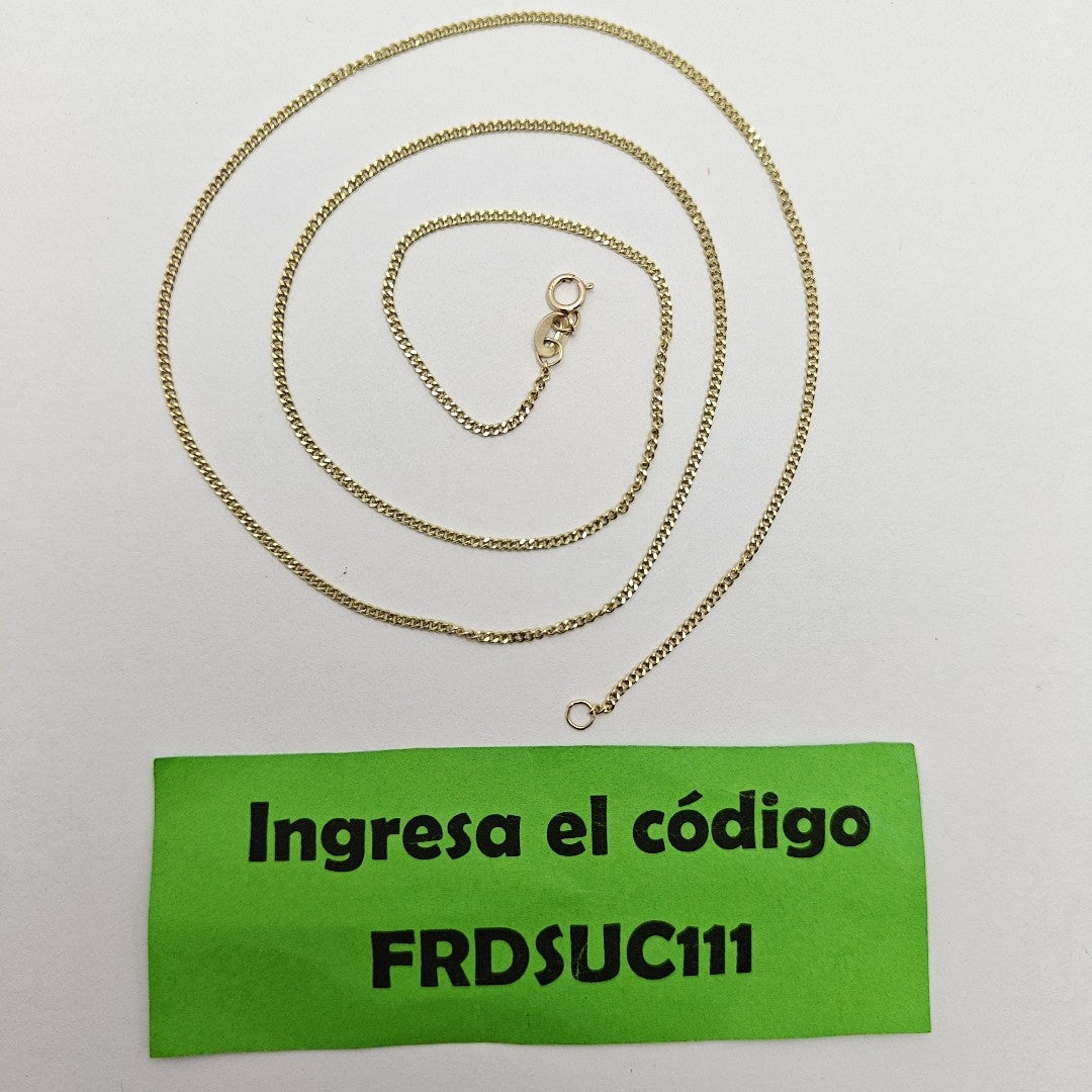 CADENAS TEJIDO BARBADA ORO 10K 55 CM 3 GR (NUEVO)