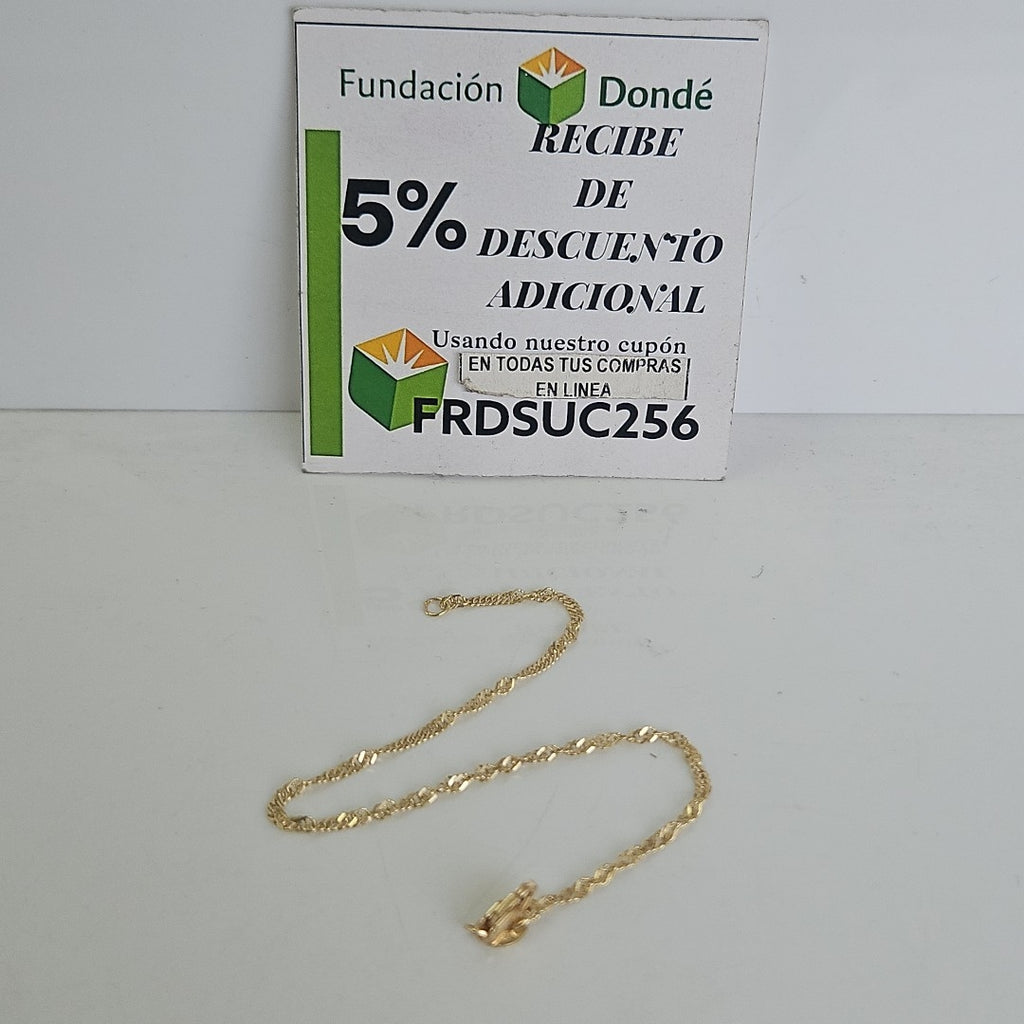 PULSERAS TEJIDO MEDIO TZL ORO 14K 18 CM 1.3 GR (NUEVO)