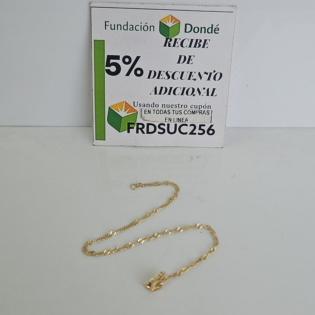 PULSERAS TEJIDO MEDIO TZL ORO 14K 18 CM 1.3 GR (NUEVO)