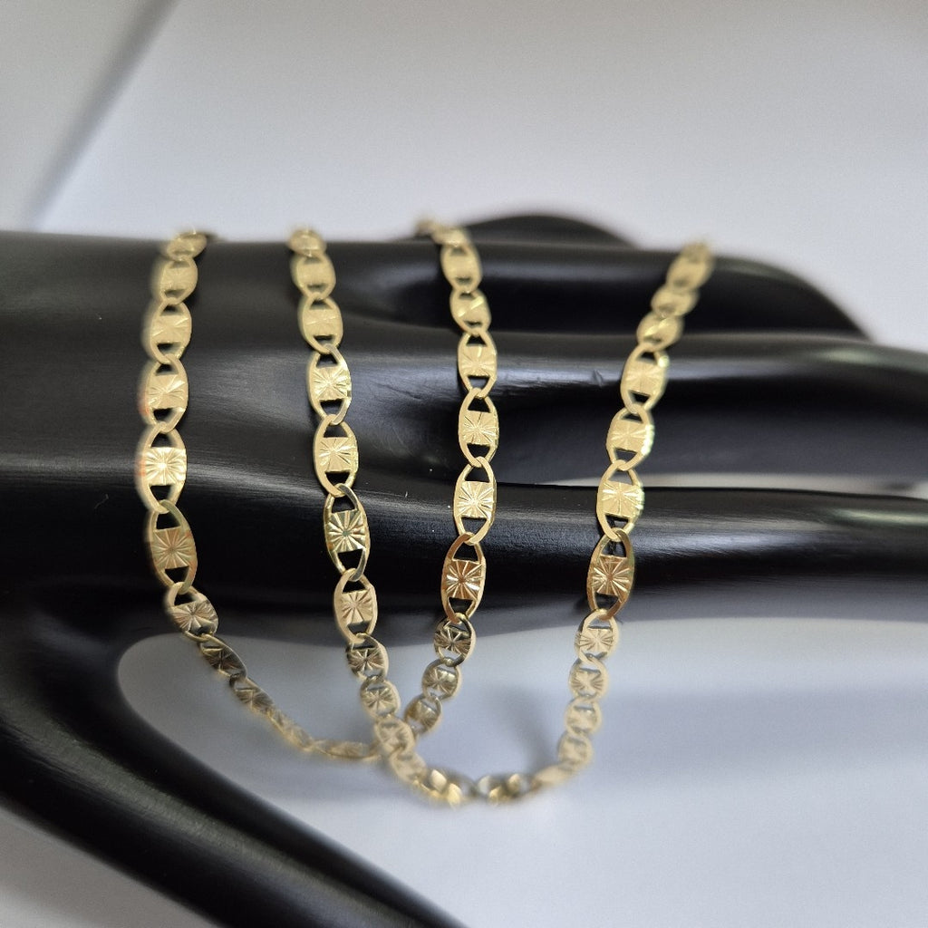 CADENAS TEJIDO GUCHI ORO 14K 55 CM 6.9 GR (NUEVO)
