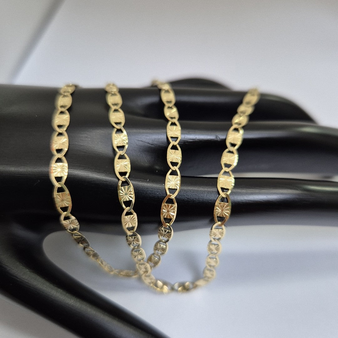 CADENAS TEJIDO GUCHI ORO 14K 55 CM 6.9 GR (NUEVO)