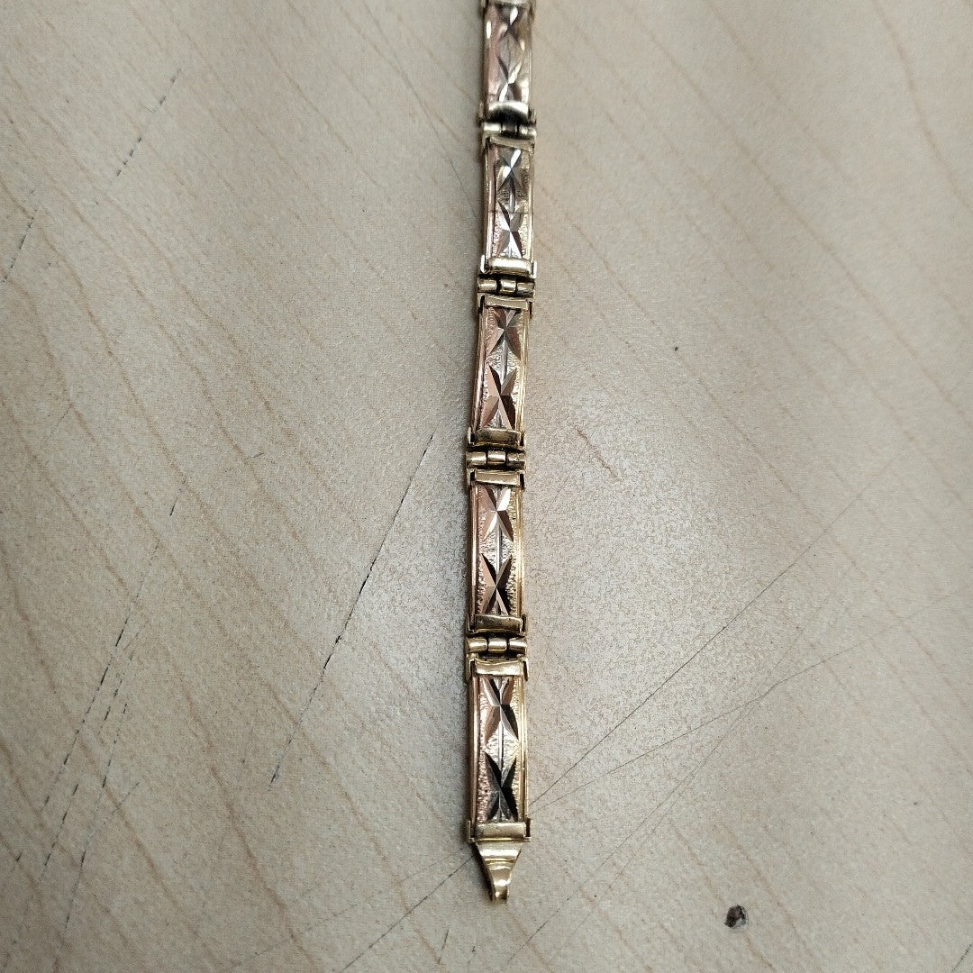 PULSERA ORO COMBINADO 14 K 11.1 GRMS (SEMINUEVO)