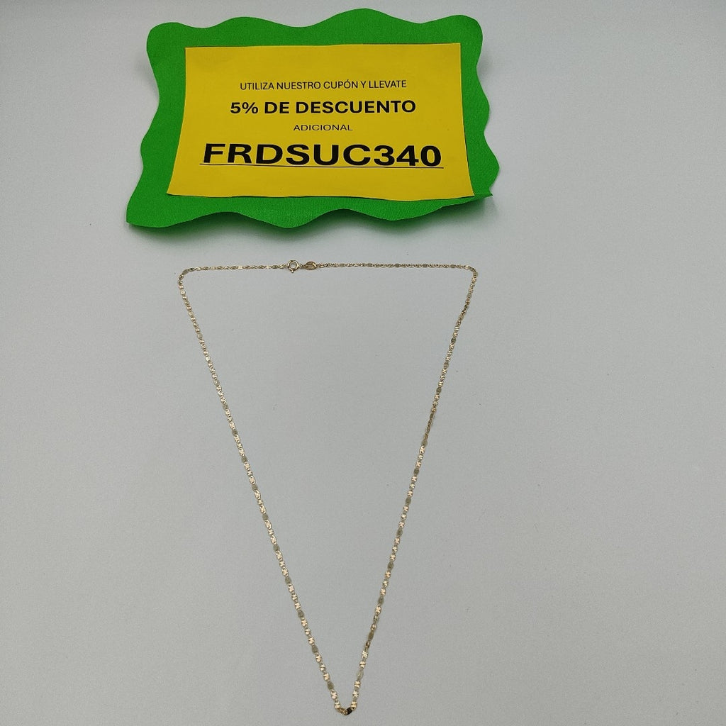 CADENAS TEJIDO GUCHI ORO 10K 55 CM 1.6 GR (NUEVO)