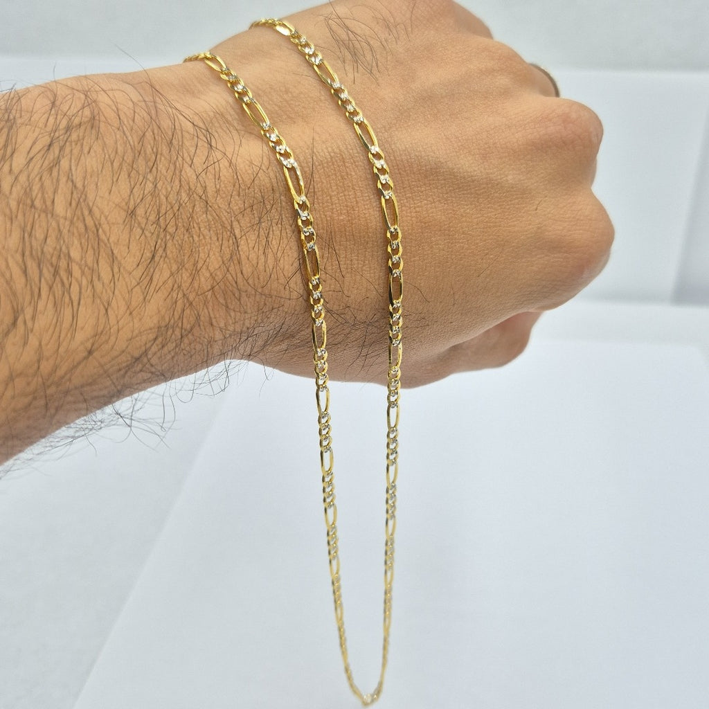 CADENAS 3X1 DIAMANTADA ORO 14K 55 CM 8.5 GR (NUEVO)