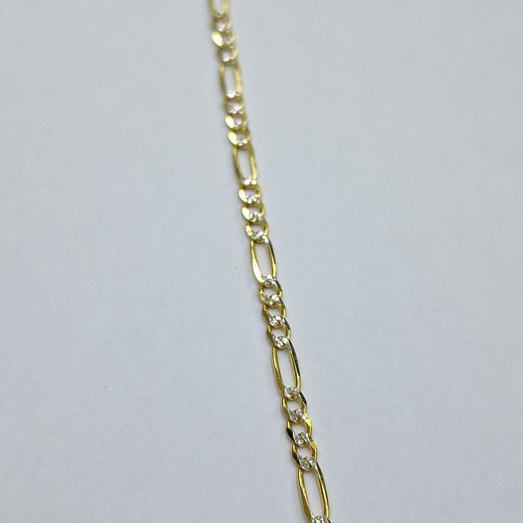 PULSERAS 3X1 DIAMANTADA ORO 14K 18 CM 3 GR (NUEVO)