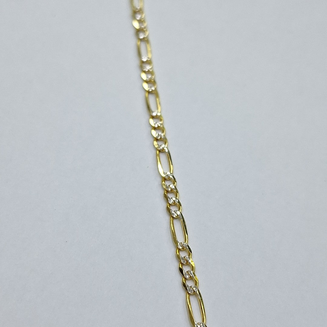 PULSERAS 3X1 DIAMANTADA ORO 14K 18 CM 3 GR (NUEVO)