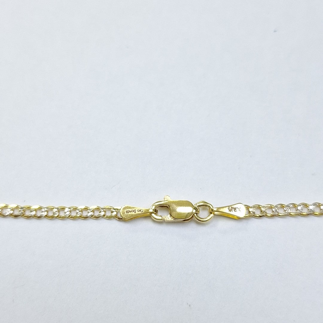 CADENAS BARBADA DIAMANTADA ORO 14K 55 CM 5.8 GR (NUEVO)