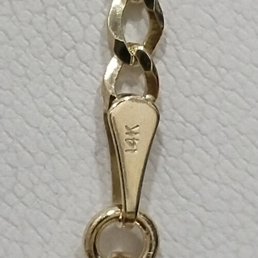 CADENAS TEJIDO BARBADA ORO 14K 60 CM 5.4 GR (NUEVO)