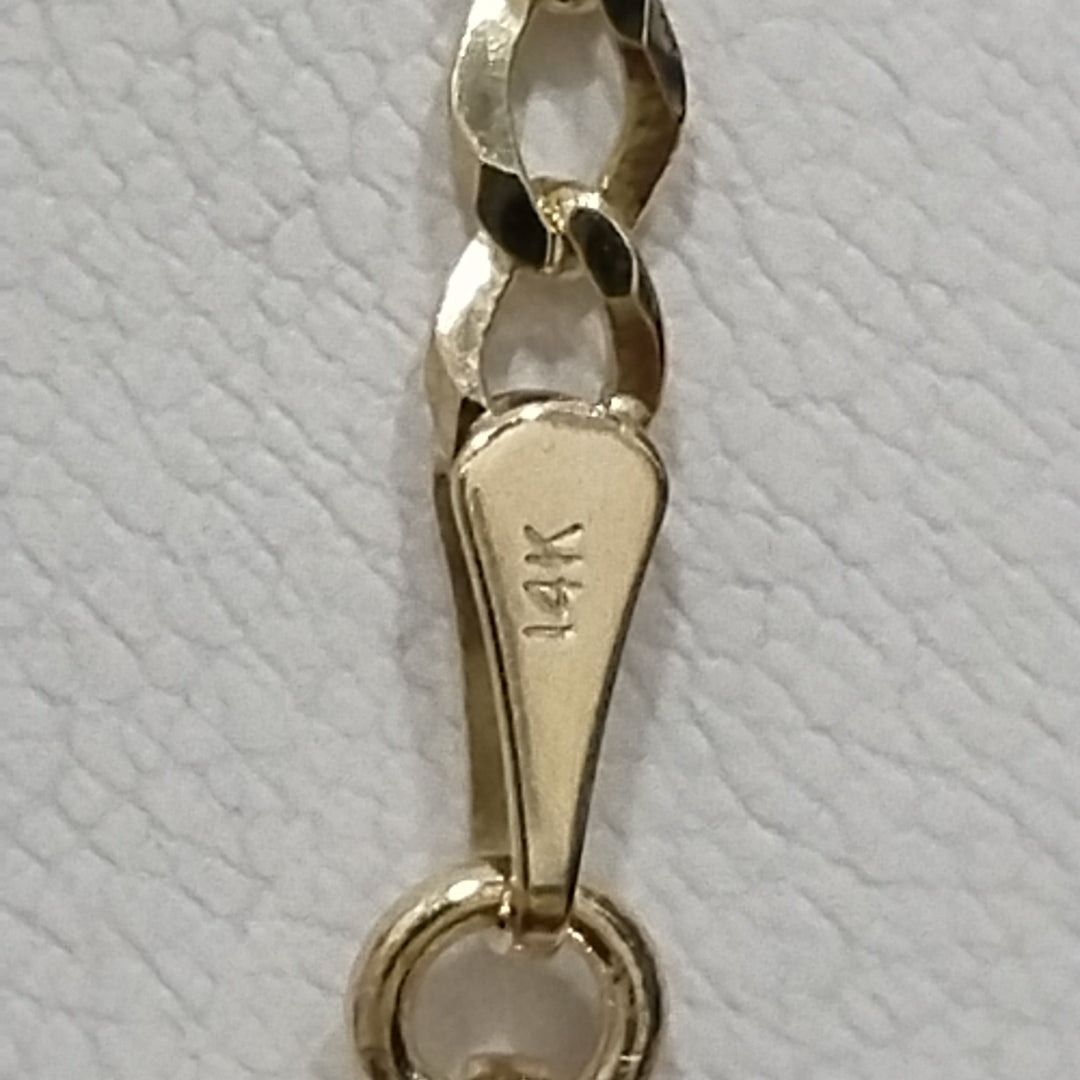 CADENAS TEJIDO BARBADA ORO 14K 60 CM 5.4 GR (NUEVO)