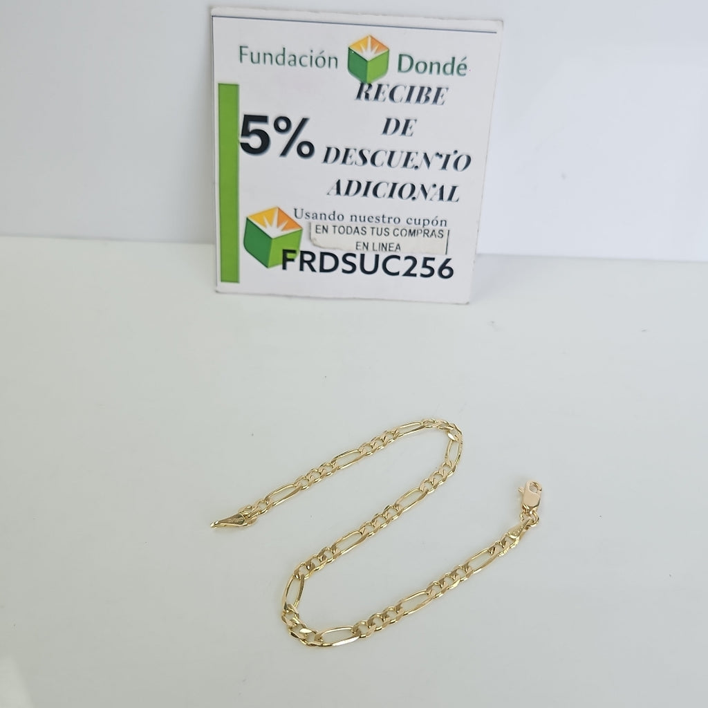 PULSERAS TEJIDO 3X1 ORO 14K 18 CM 2.9 GR (NUEVO)